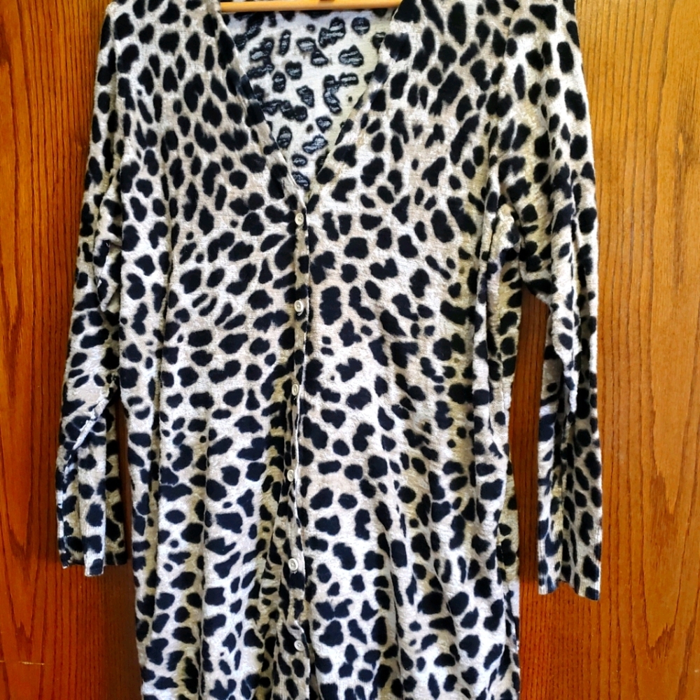 Cheetah print cardigan